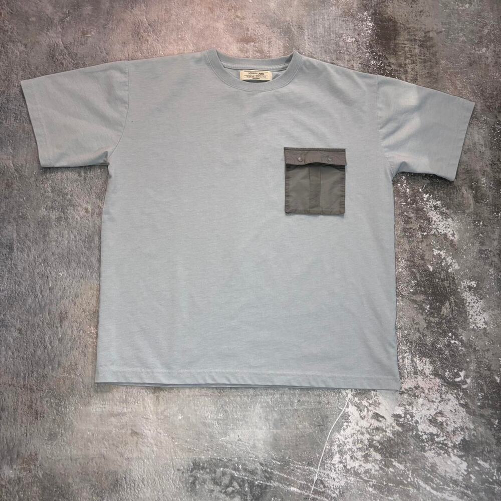 Blue Urban Research Sonny Label Blank Pocket T Shirt! Nylon Pocket T Shirt.
